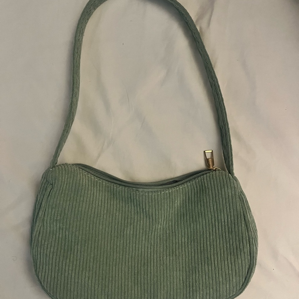 Green Corduroy Shoulder Bag